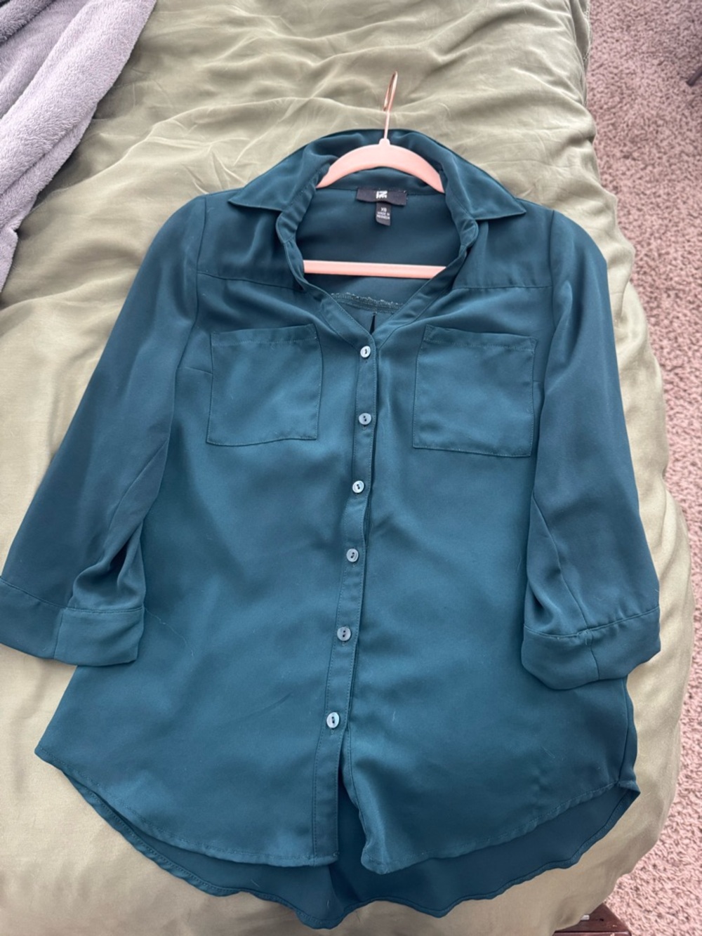 Button-Front Womens Blouse
